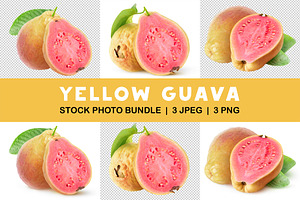 Yellow guava with pink flesh