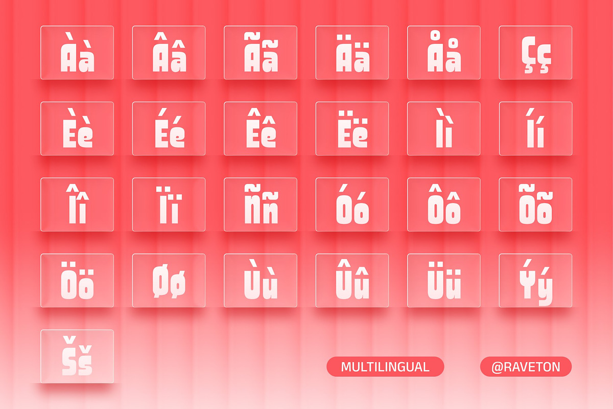 Raveton - Display Font, a Font by Studio Moara (Photo 6 of 8)
