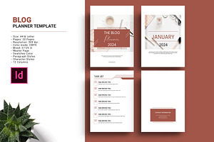 Blog Planner Kit Canva & Indesign