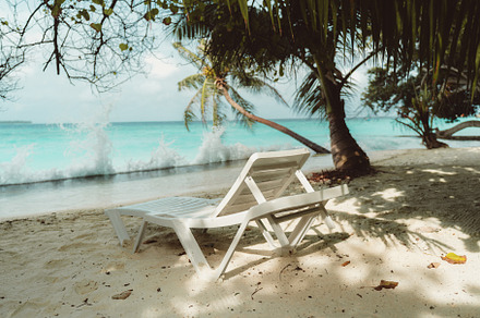Beach chair, Maldives, a Holiday Photo by SkyNext