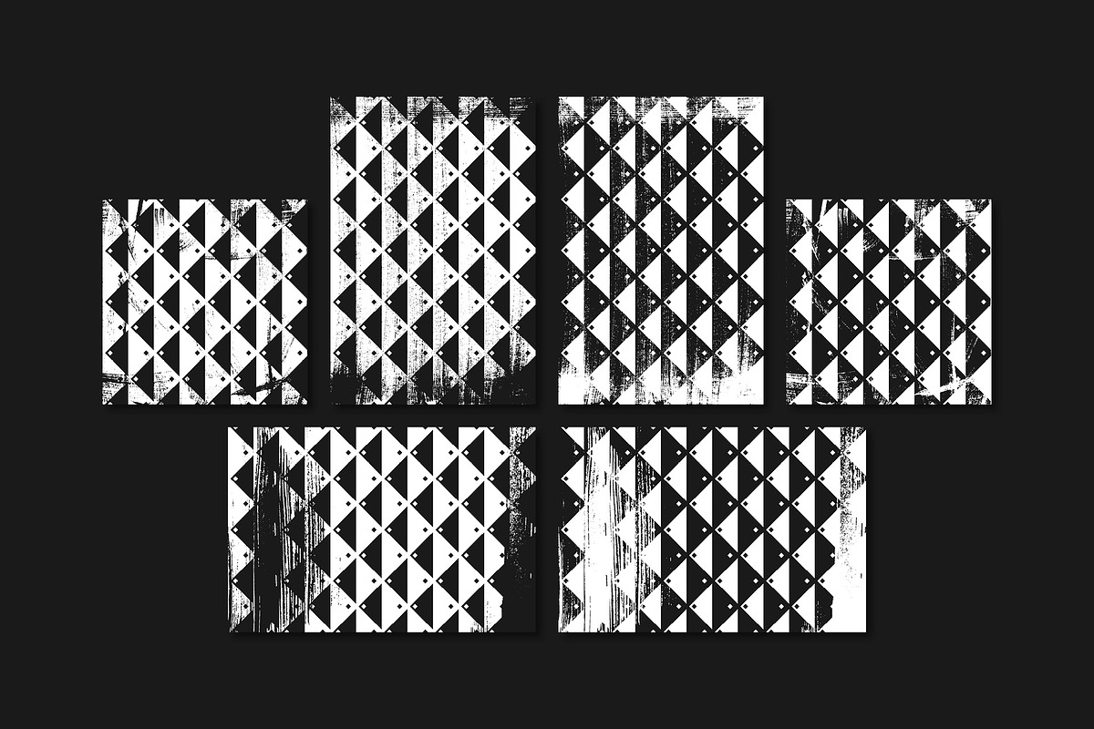 Rhombus - 36 Grunge Patterns, a Pattern Graphic by Tustan (Photo 5 of 8)