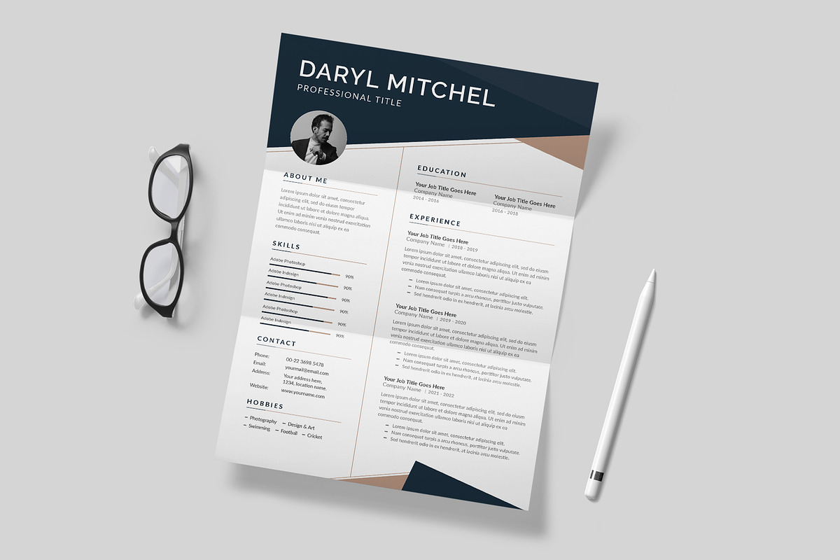 Minimal Resume Template | Word & PSD preview 5