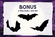 Bat Halloween - Decorative Font, a Symbol Font by AnningArts (Thumbnail 5 of 8)
