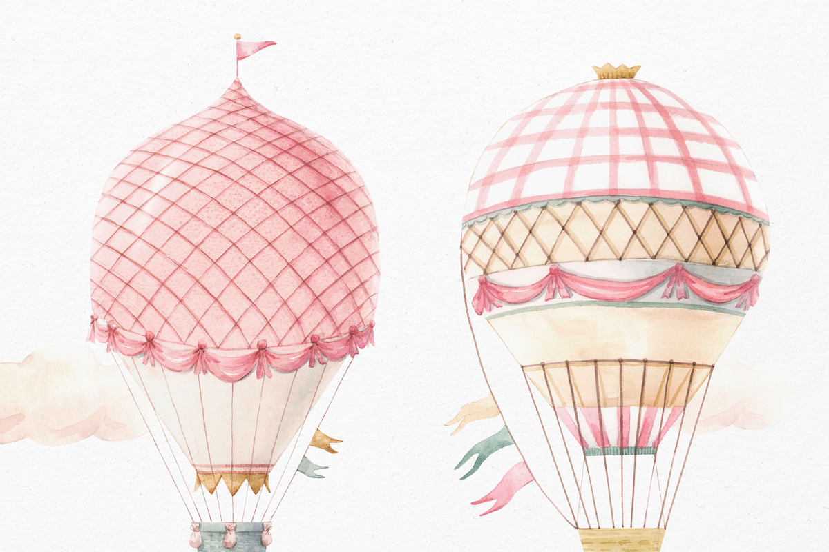Balloons. Cute baby illustration, an Illustration by Lembrik's Artworks (Photo 2 of 4)