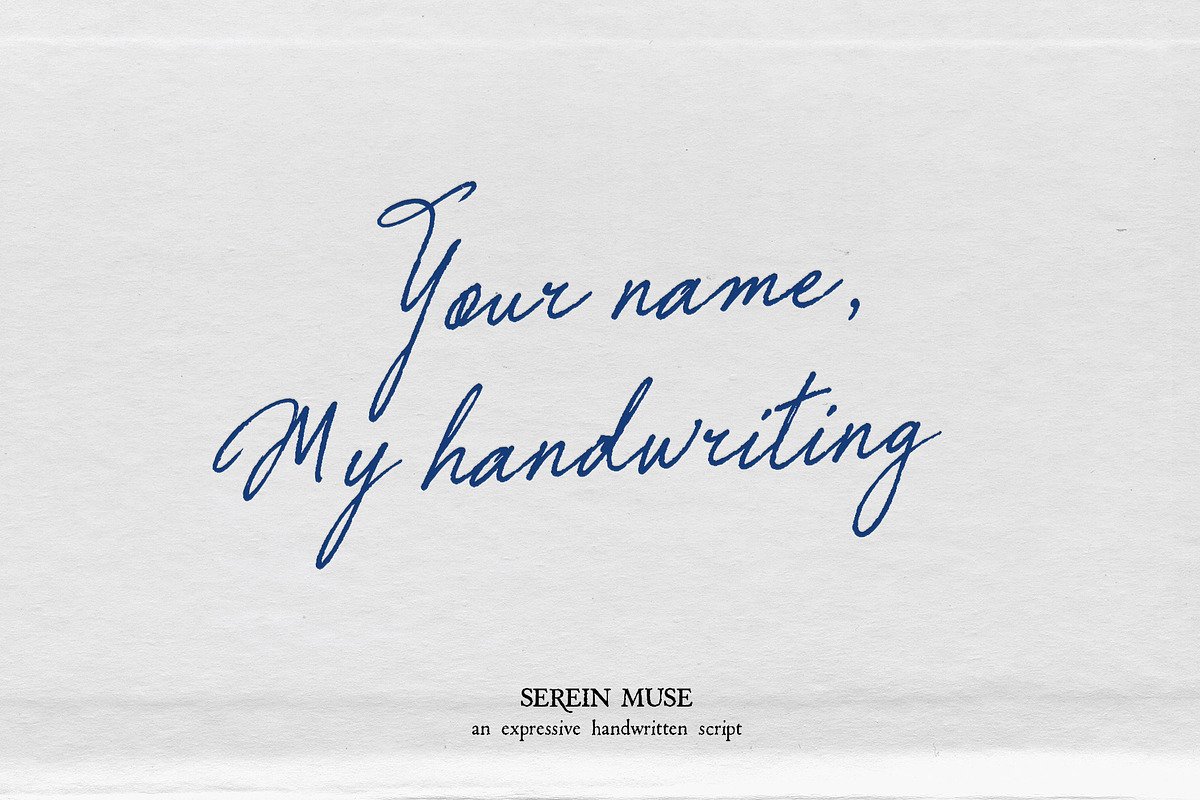 Serein Muse Handwritten Script, a Script Font by Mneme (Photo 8 of 8)