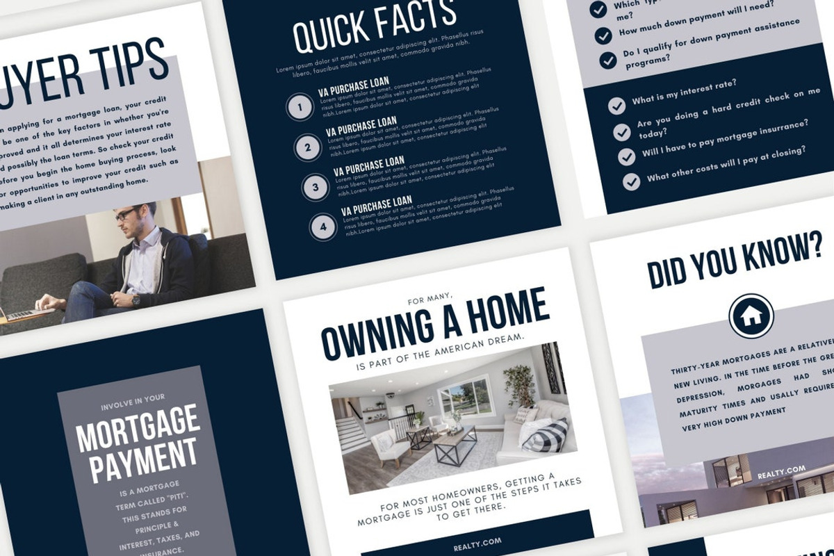 Mortgage Marketing Instagram Posts, a Social Media Template by RealEstateDreams (Photo 5 of 6)