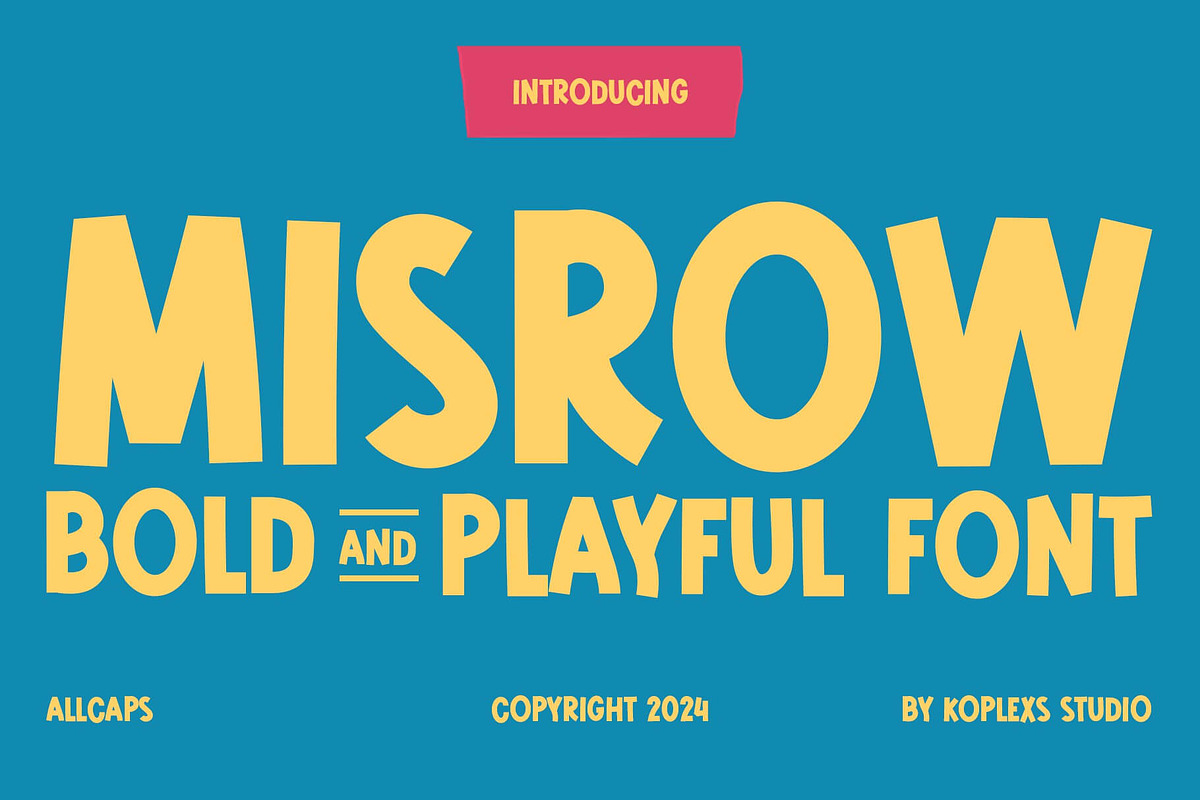 Misrow - Bold Playful Display Font, a Handwritten Font by Koplexs Studio (Photo 1 of 10)