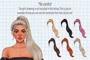 Hairstyles clipart 30 PNG, an Illustration by Illustrator Space (Thumbnail 5 of 6)