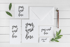 Wedding Invitation Suite Mockup, a Print Template by Salt Color Studio