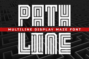 Pathline Multiline Maze Font, a Font by PutraCetol Studio