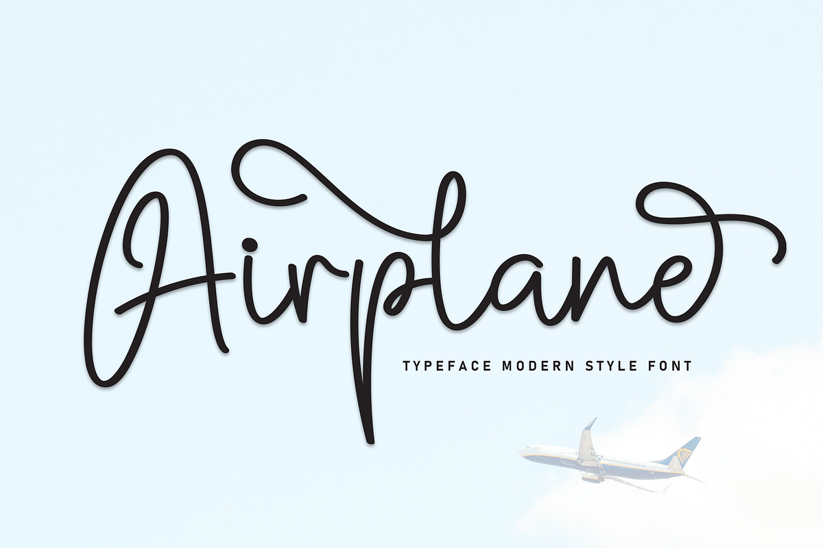 Airplane | Script Font, a Handwritten Font by Scratchones (Photo 1 of 9)