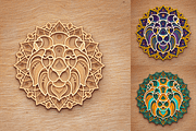 10 Animal Mandalas Set - Laser cut, an Object Graphic by Arshad Ali (Thumbnail 17 of 22)
