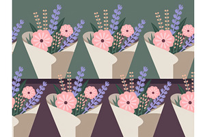 Floral pattern design featuring pink, an Illustration by tilialucida