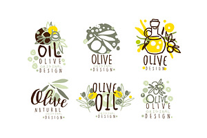 Olive Oil Labels and Logos Design, an Object Illustration by TopVectors