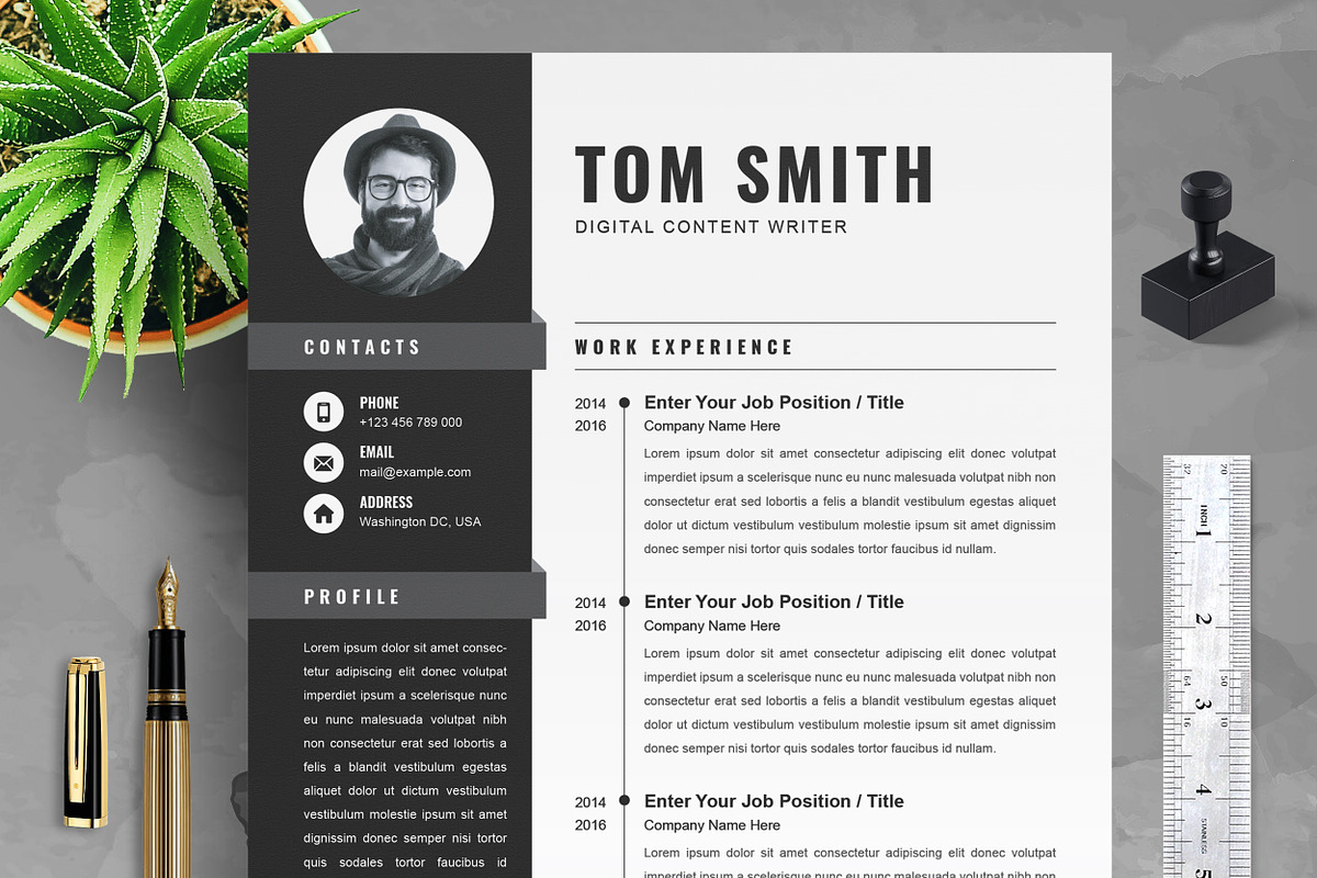 JOB WINNING RESUME - 50 TEMPLATES, a Resume Template by ResumeInventor (Photo 74 of 184)