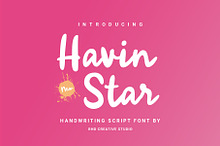 Havin Star - Handwriting Script Font