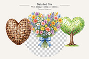 Whimsical Easter Heart Sublimation, an Illustration by Artnoy (Thumbnail 3 of 8)
