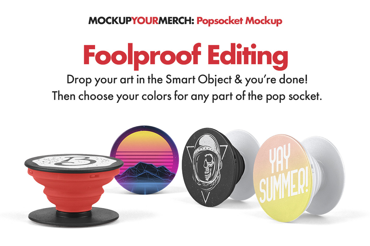 Popsocket Mockup, a Merchandise Mockup by Brent Galloway (Photo 3 of 5)