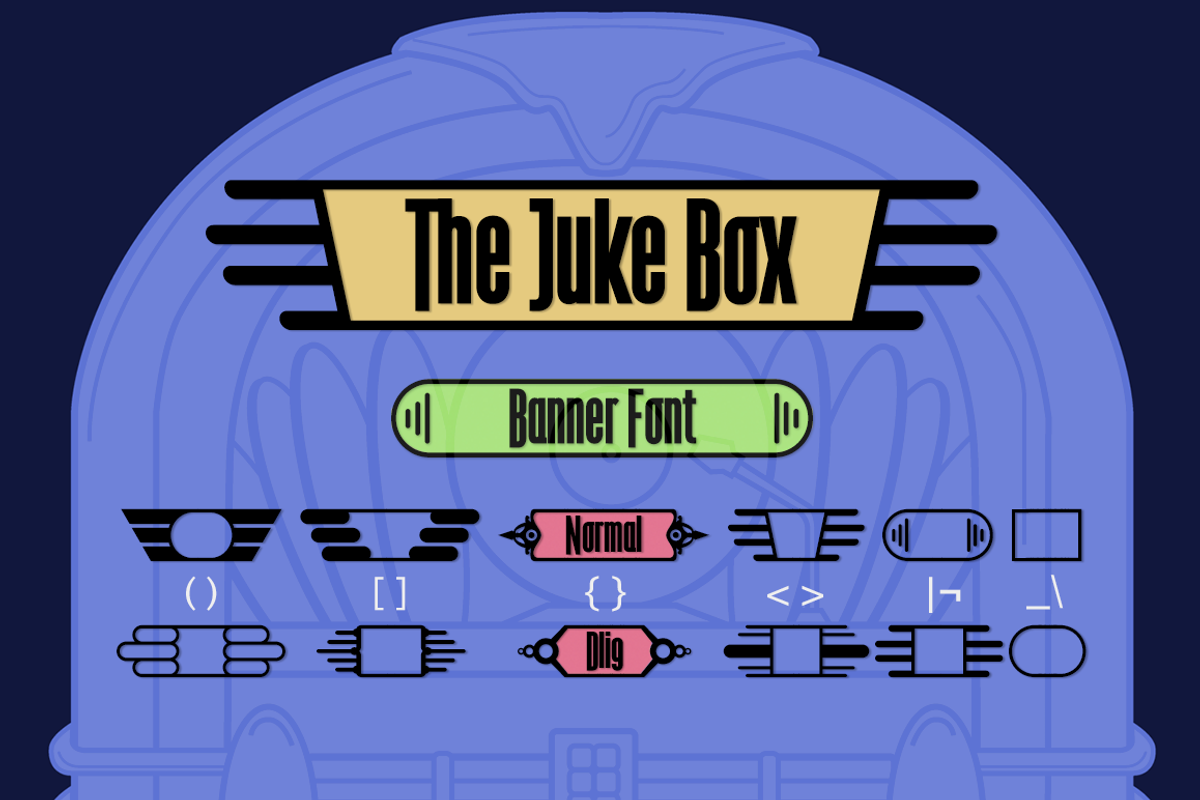 The Juke Box -banner font-