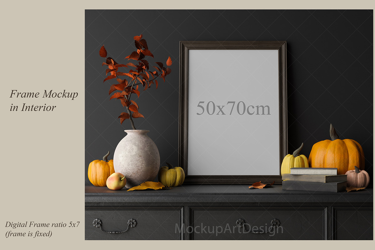 5x7 Fall Frame Mockup, a Household Mockup by MockupArtDesign (Photo 2 of 4)