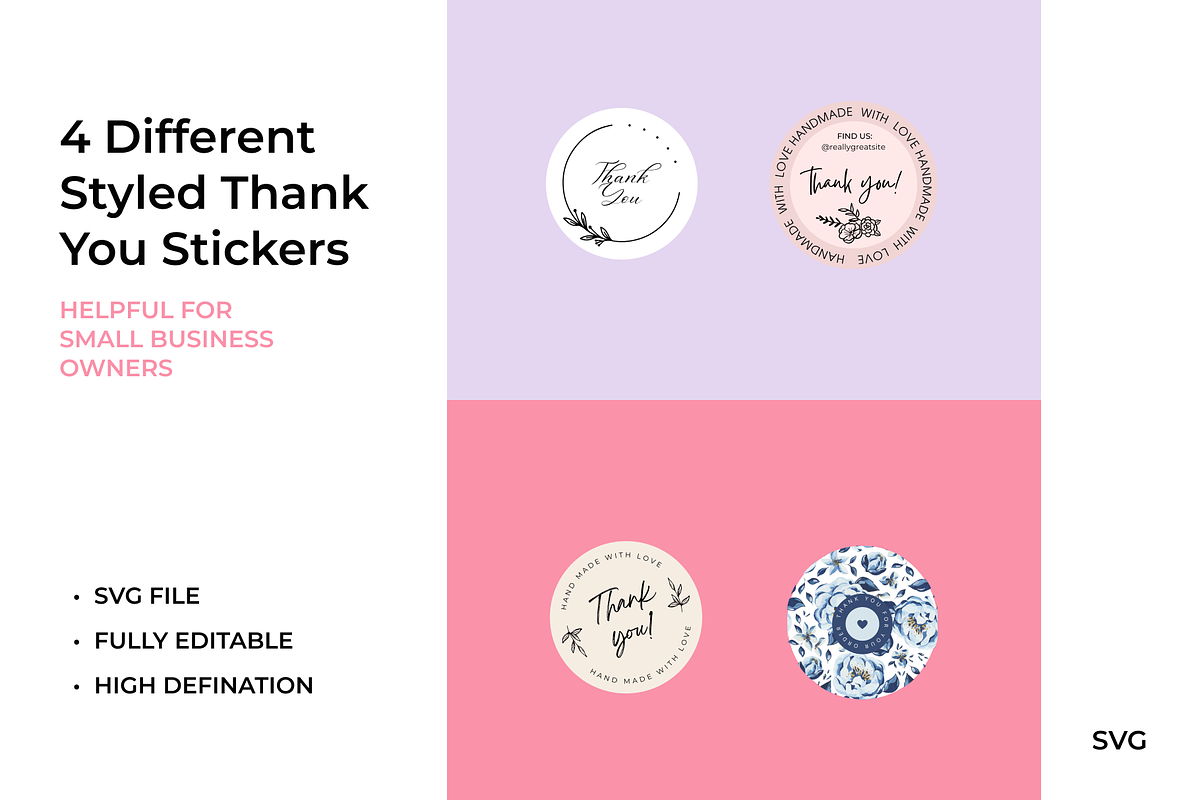ThankYou Stickers_SmallBusiness, a Stationery Template by KreyaParekh (Photo 1 of 6)