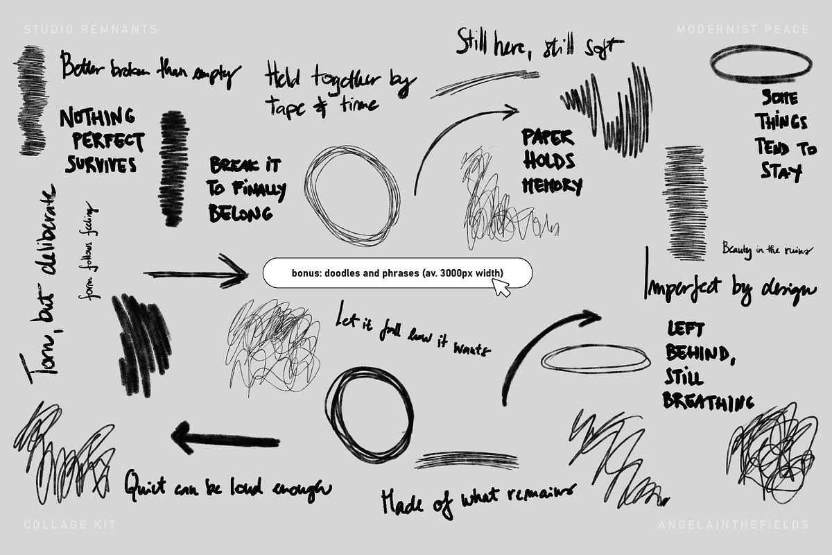 STUDIO REMNANTS Collage Kit, an Object Graphic by angelainthefields (Photo 12 of 13)