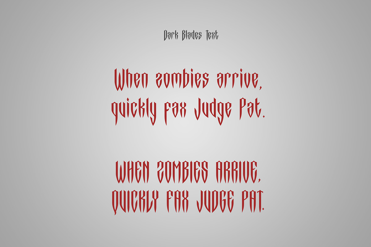 DarkBlades, a Font by Sentavio (Photo 8 of 12)