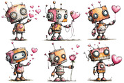 Robot Digital Valentine's Day, an Illustration by Pixels.Craft (Thumbnail 3 of 5)