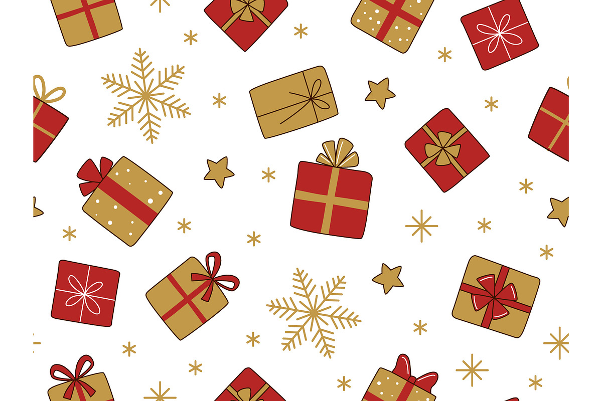 Elegant seamless Christmas patterns, a Graphic by Barsuk's Shop (Photo 9 of 10)