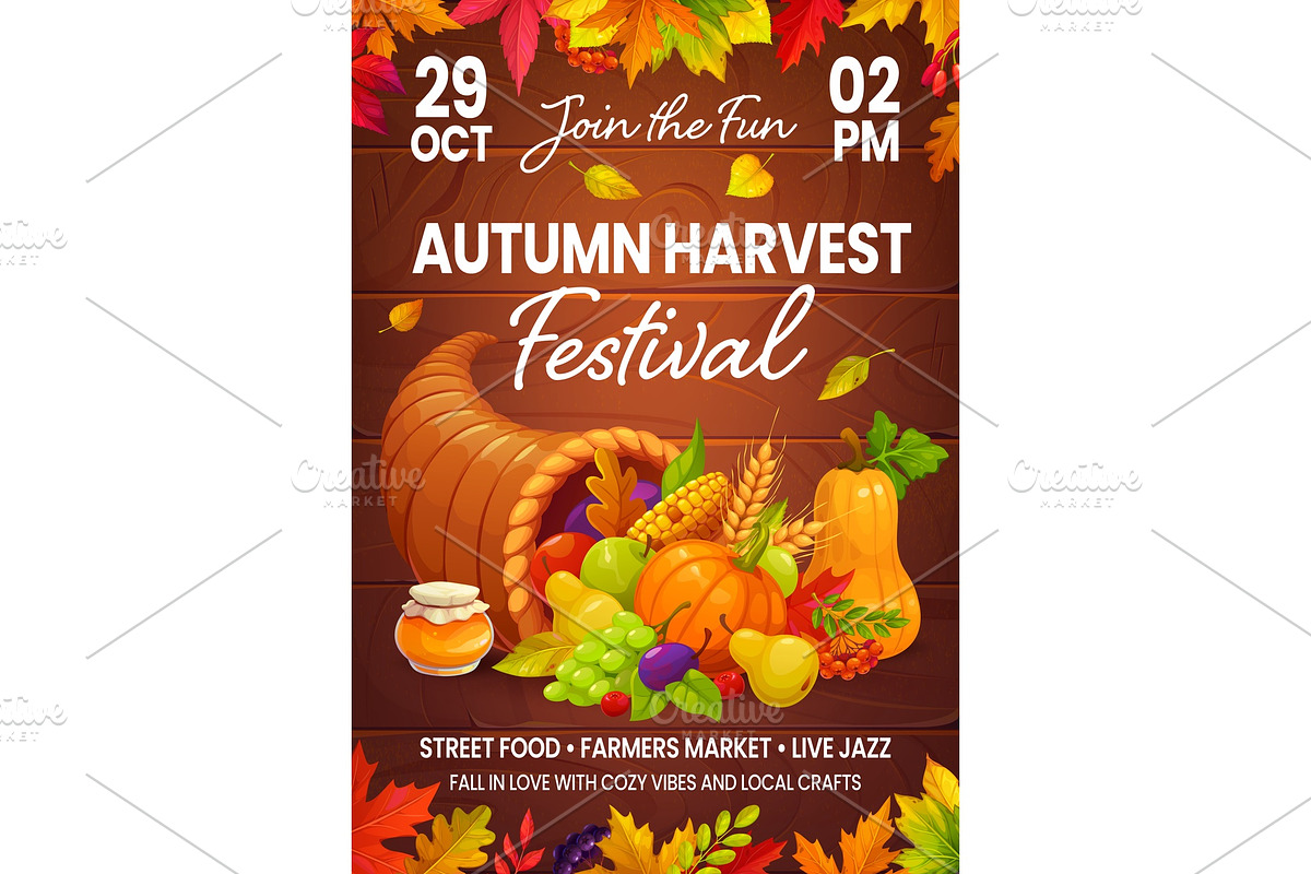Autumn festival event flyer, a Seasonal Illustration by Seavector Studio (Photo 3 of 3)