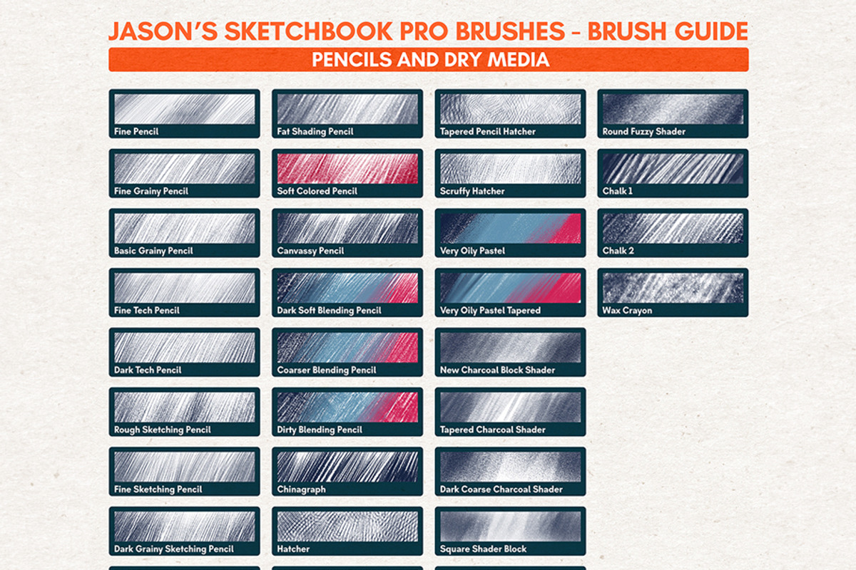 Jason's Sketchbook Pro MEGA SET, a Brush Add-On by Jasons Brushes (Photo 6 of 16)
