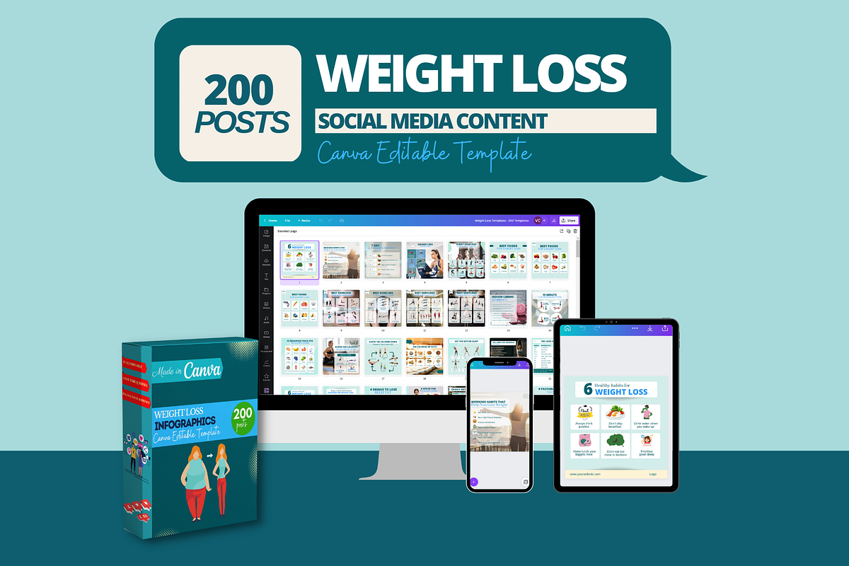 Weight Loss - Canva Templates, a Social Media Template by Viral Content Design (Photo 5 of 5)