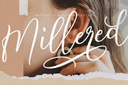 Millered - Beautiful Font Script, a Script Font by Dirtytemp Studio (Thumbnail 1 of 12)