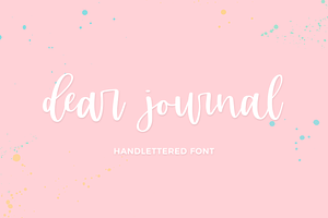 Dear Journal Calligraphy Font