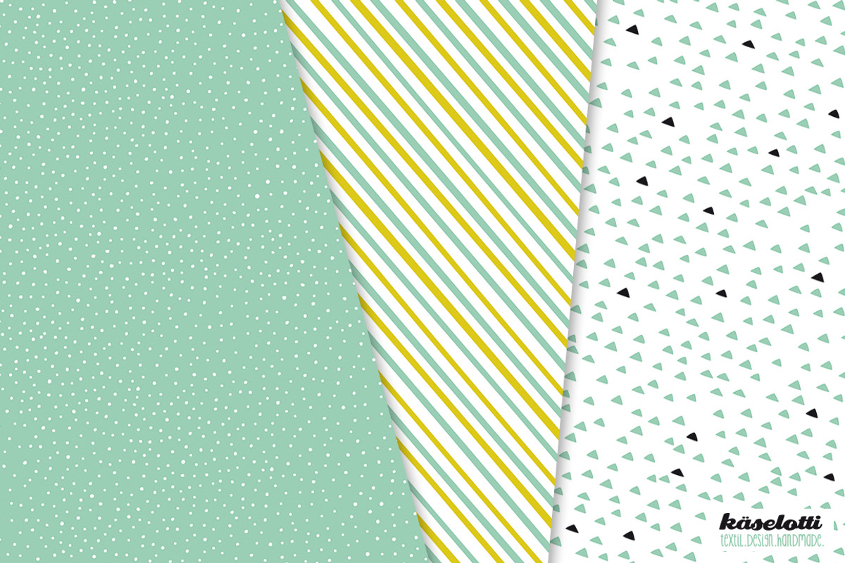 Sloth mint Digital Paper and Clipart, a Pattern Graphic by kaeselotti (Photo 3 of 5)