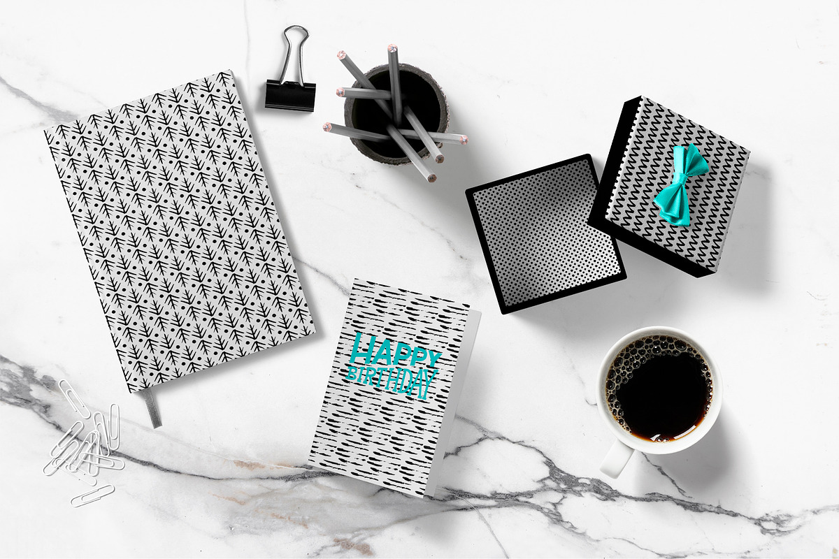 30 Seamless Ink Marks Patterns, a Pattern Graphic by 5August Art (Photo 4 of 5)