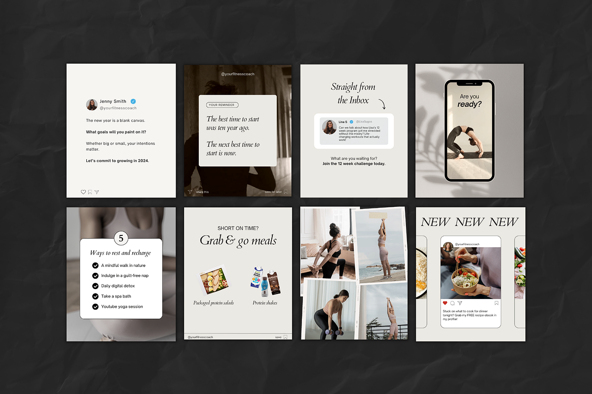 Fitness Wellness Instagram Templates, a Social Media Template by Motion Studio (Photo 6 of 7)