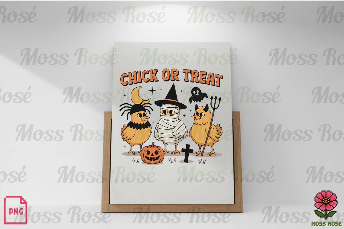 Chick or Treat Funny Chicken PNG, a Graphic by Moss Rose (Photo 2 of 3)