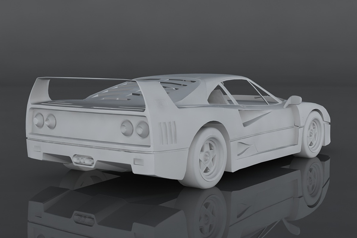 Ferrari F40, a Cars & Vehicle 3D Model by valtriiu (Photo 9 of 12)