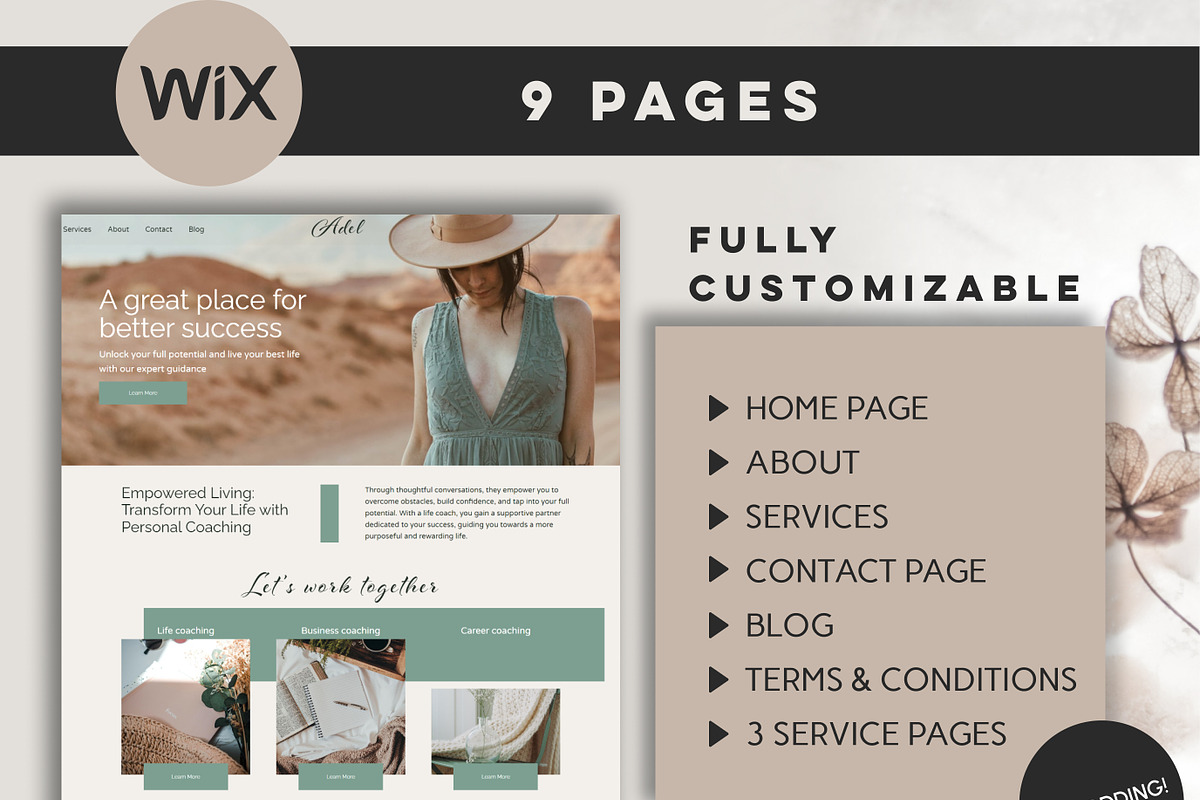 Premium Wix Template for Coaching, a Wix Template by Design House (Photo 2 of 10)