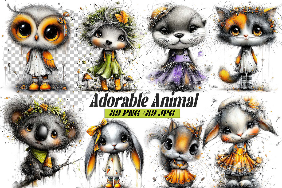 Watercolor Woodland Animals Clipart, a Graphic by one-touch (Photo 1 of 11)