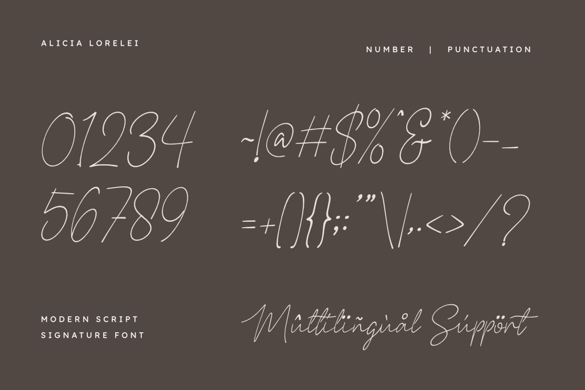 Alicia Lorelei - Signature Font, a Script Font by Masyafi Studio (Photo 3 of 8)