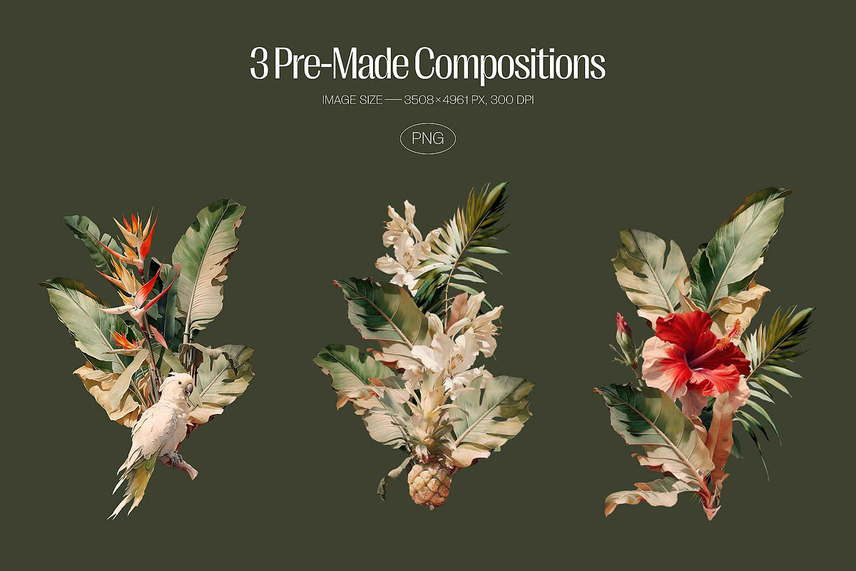 Tropical - watercolor illustrations, a Decorative Illustration by AI Crafted Magnolia (Photo 5 of 13)