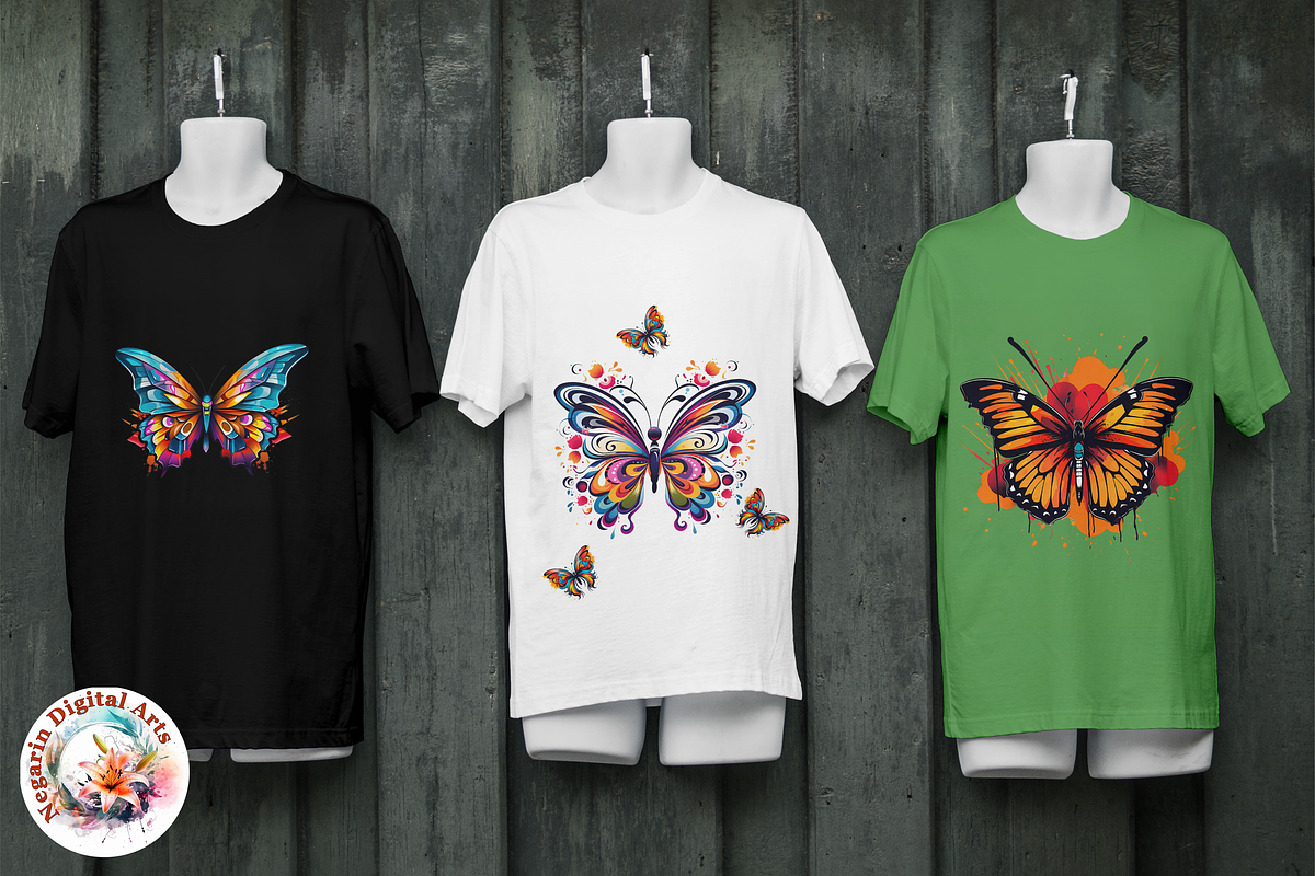Watercolor Butterfly Logo Art, an Object Graphic by Negarin Digital Art (Photo 11 of 11)