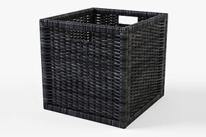 Rattan Basket Branas Black