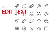 80 Edit text UI icons, an Outline Icon by Palau