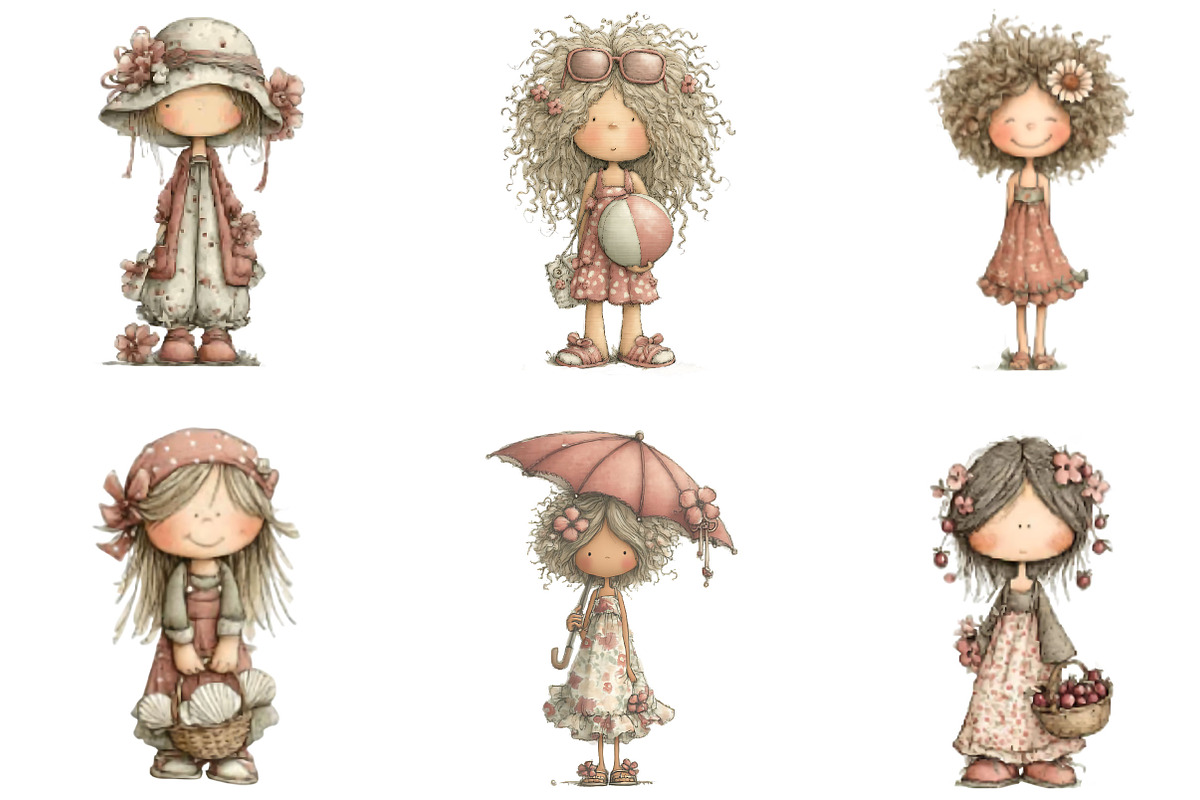 Little Summer Girl PNG Clipart, a Person Illustration by Designking (Photo 2 of 5)