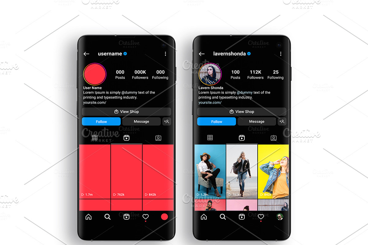 Instagram Template Mockup 2022 XD, a Social Media Template by Dilshod Sobirov (Photo 7 of 16)