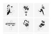 Shopping Illustration Art Set, a Person Illustration by Prosymbols (Thumbnail 13 of 13)