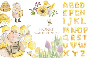 Honey Watercolor Set